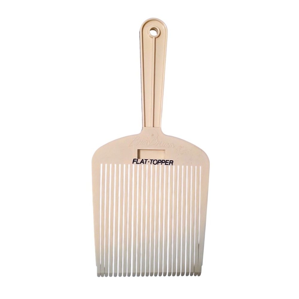 Brian Drumm Flat-Topper Barber Comb Beige Vtg Hair Cutting Tool England READ